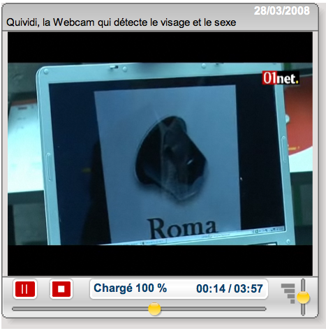 Quivid la webcam qui detecte le visage et le sexe.